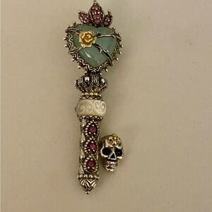 Barbara Bixby Heart Flame Skull Key Enhancer